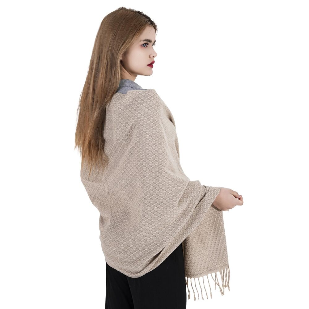 7511 Women's Long Plaid Scarf Chunky Oversized Winter Warm Cashmere Shawl